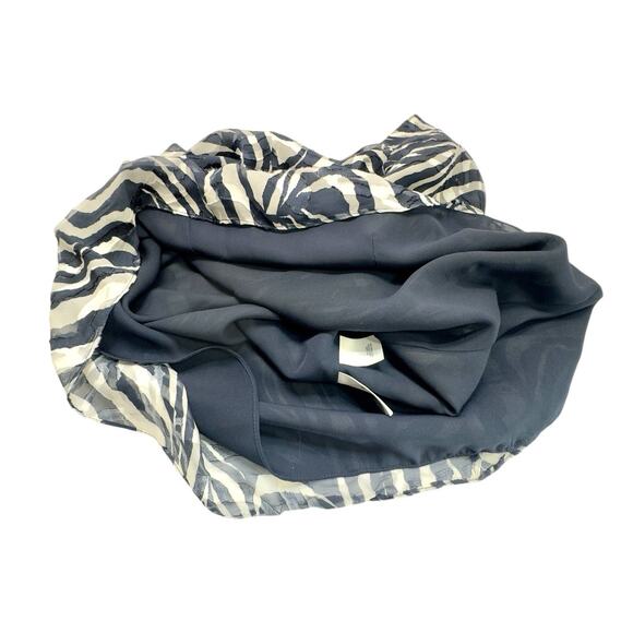 Sheer Chiffon Silk Animal Print Top 10 Sleeveless Office Neutral Mob Wife JNY - Picture 7 of 14